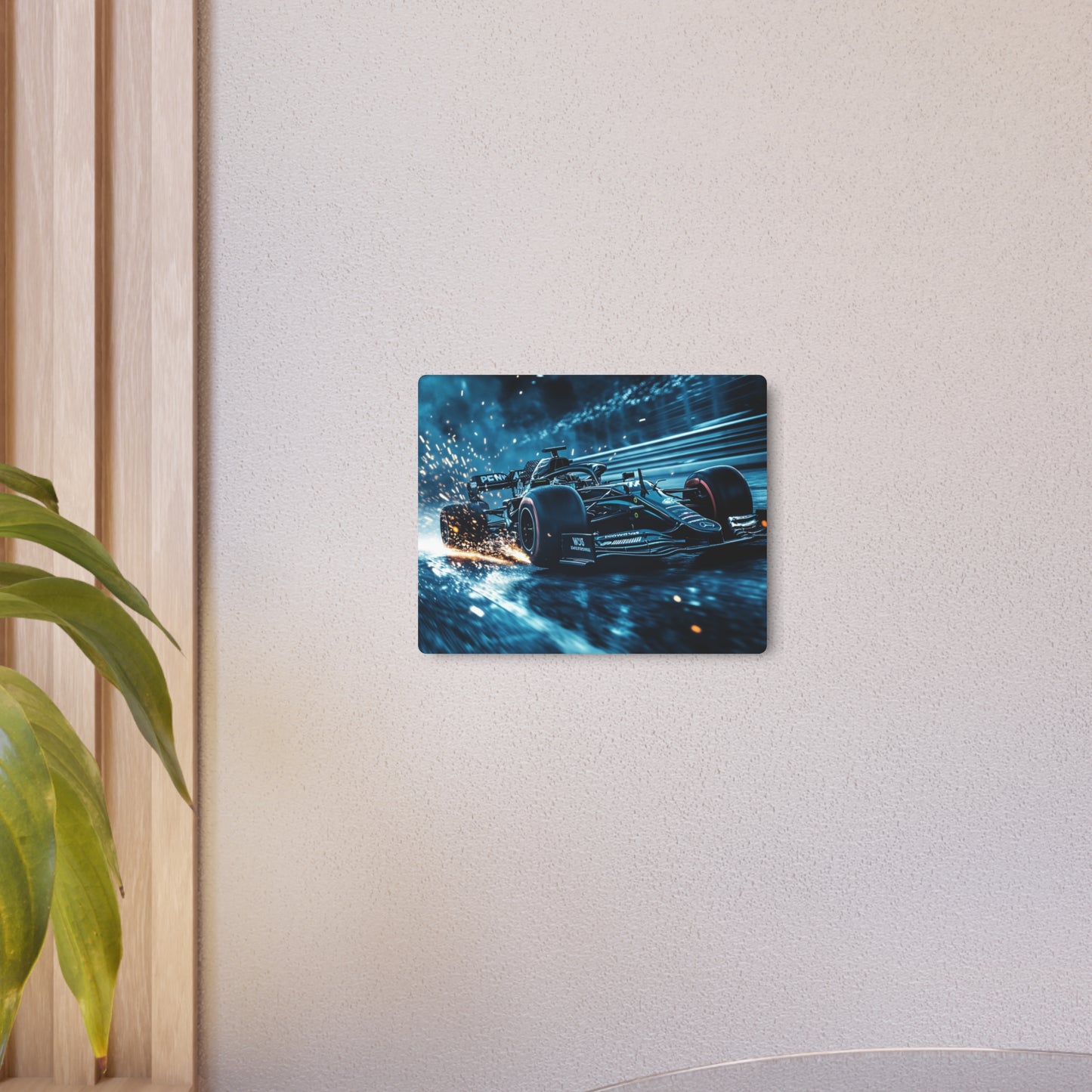 Blue Sparkler Racing - Metal Art Sign
