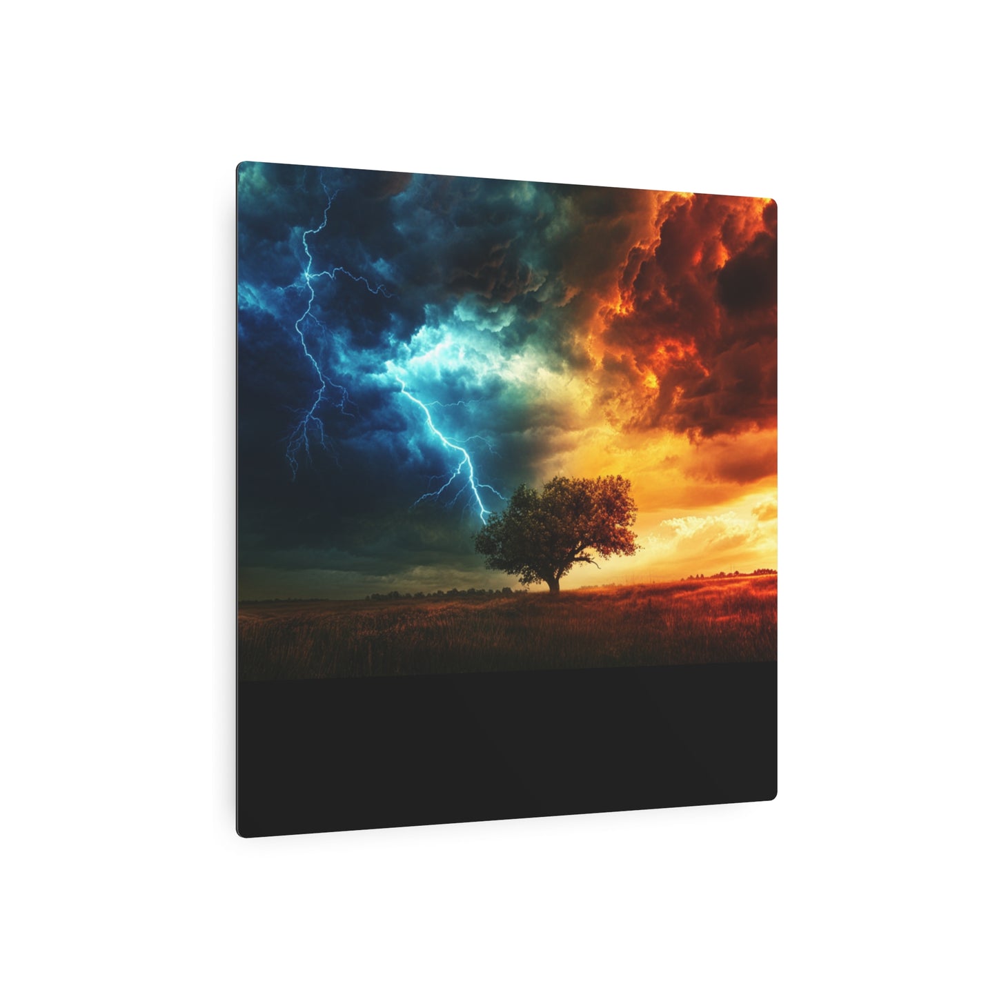 Storms Battling the Skies - Metal Art Sign