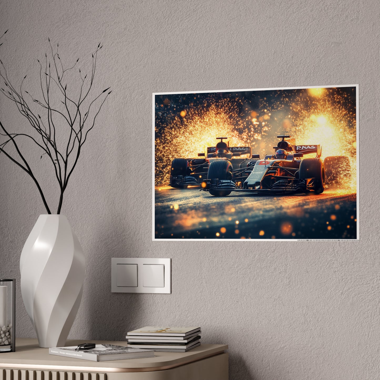 Battle On Track - Gloss Poster