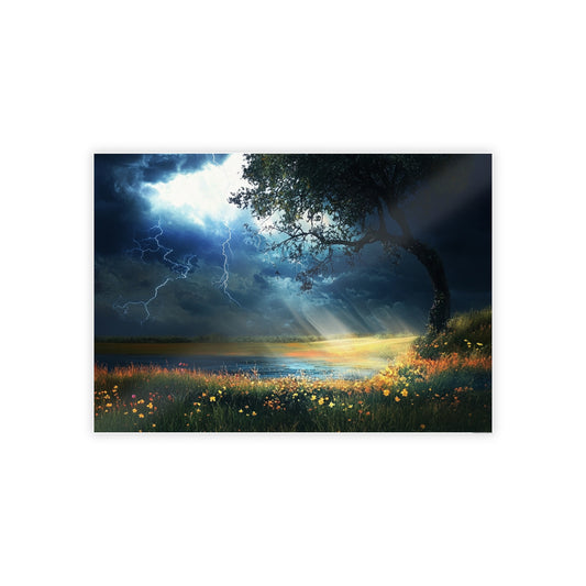 Stormy Landscape - Glossy Poster