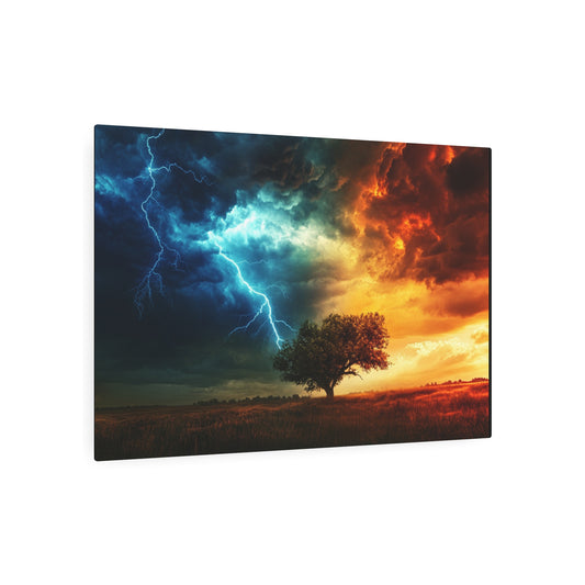 Storms Battling the Skies - Metal Art Sign