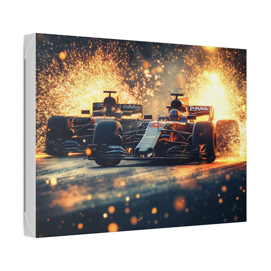Battle on Track - Canvas Print
