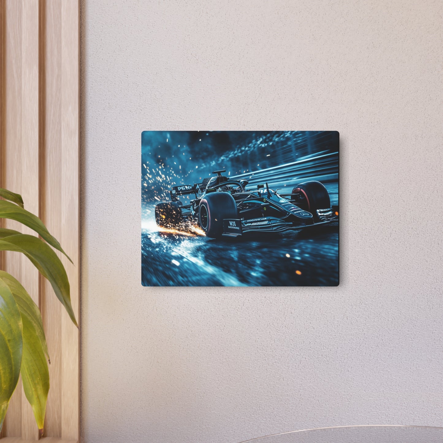 Blue Sparkler Racing - Metal Art Sign