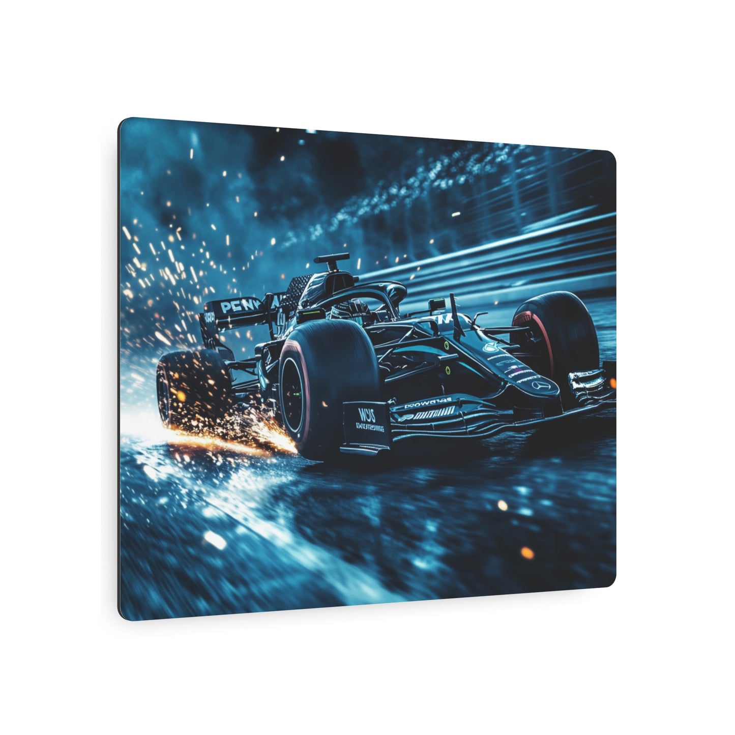Blue Sparkler Racing - Metal Art Sign