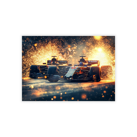 Battle On Track - Gloss Poster