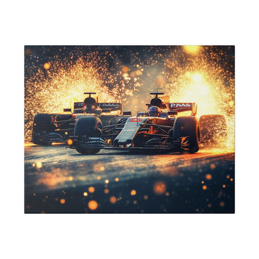 Battle on Track - Canvas Print