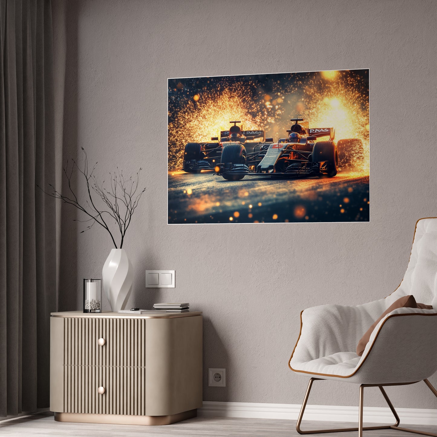 Battle On Track - Gloss Poster