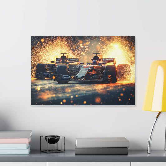 Battle on Track - Canvas Print