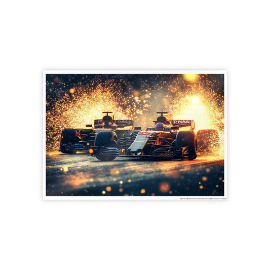 Battle On Track - Gloss Poster