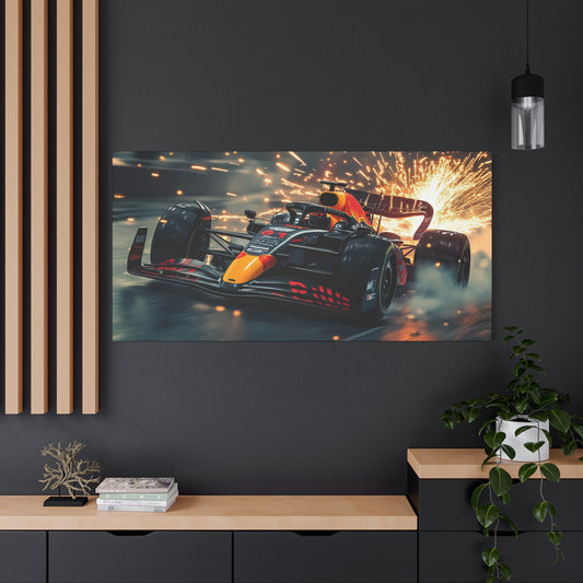 Raging Bull with Sparks - Canvas Print