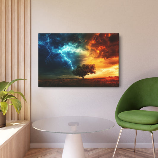 Storms Battling the Skies - Metal Art Sign